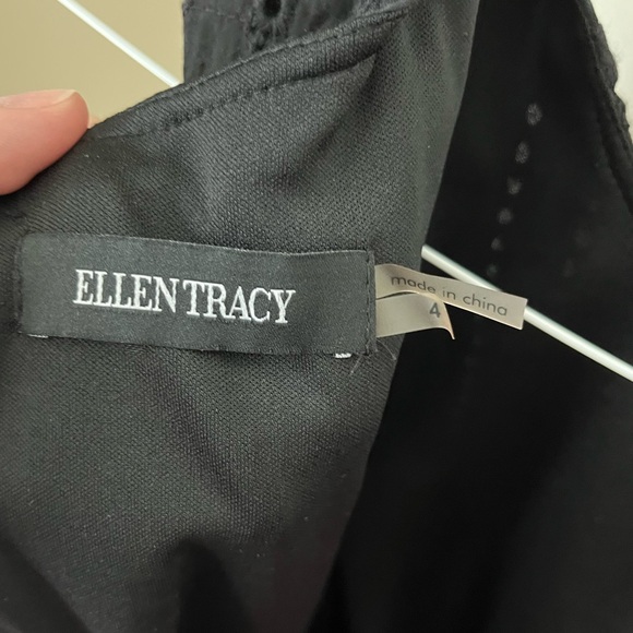 Ellen Tracy Black Eyelet Sheath Dress- 4 - Picture 5 of 7